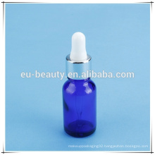 White nipper dropper bottle blue essential oil glass bottle